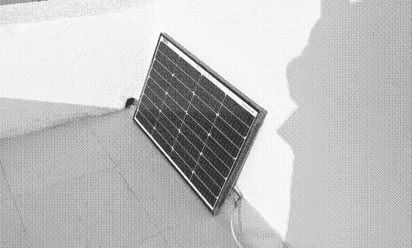 Temporary setup for the solar panel, once I have more sense of the sun coverage, and the voltage draw I’ll fix up a more permanent solution
