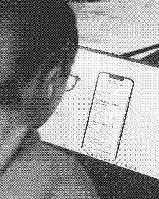 Testing the Matter AI prototype on a phone-sized screen.